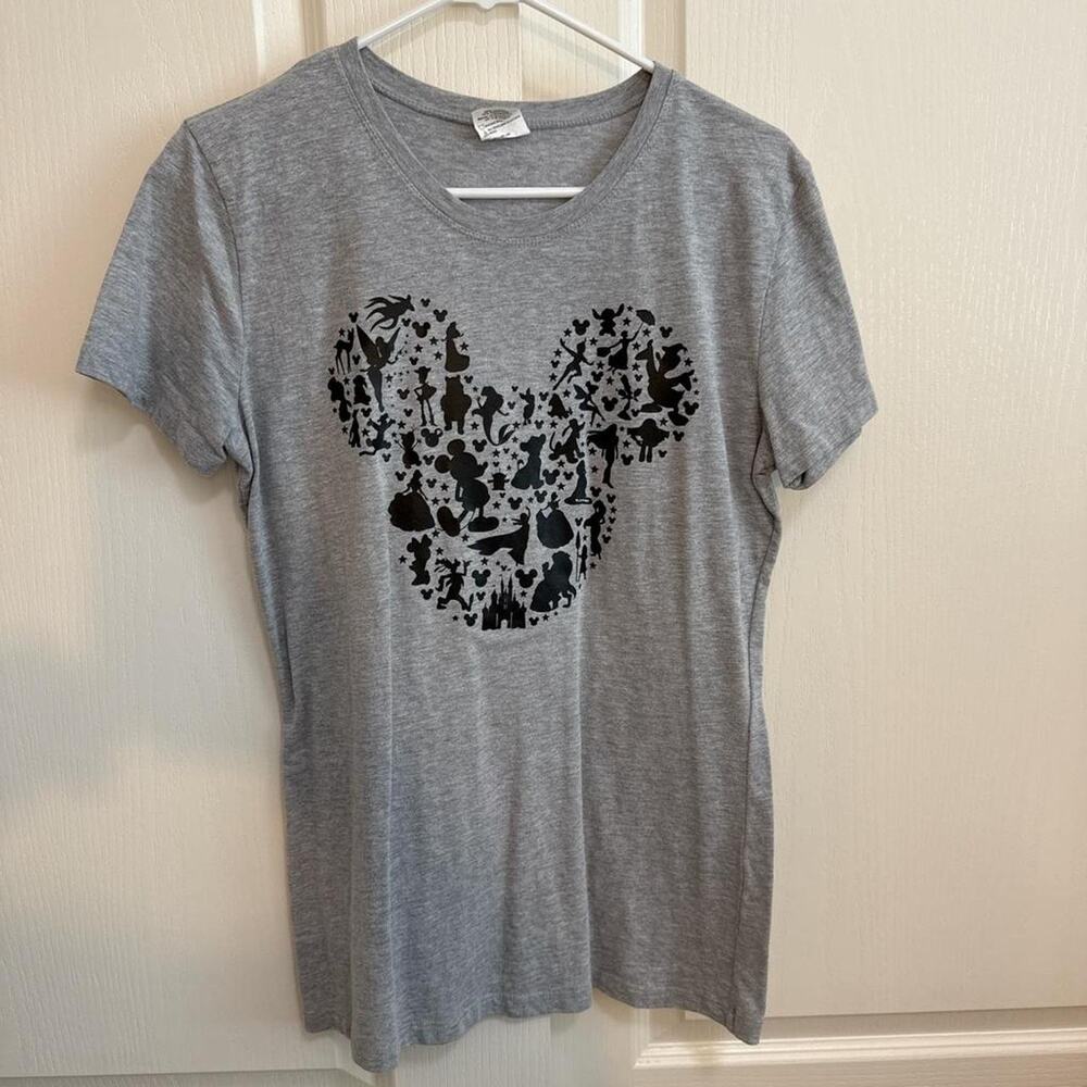 Women's Grey Disney mickey mouse graphic T=shirt size L